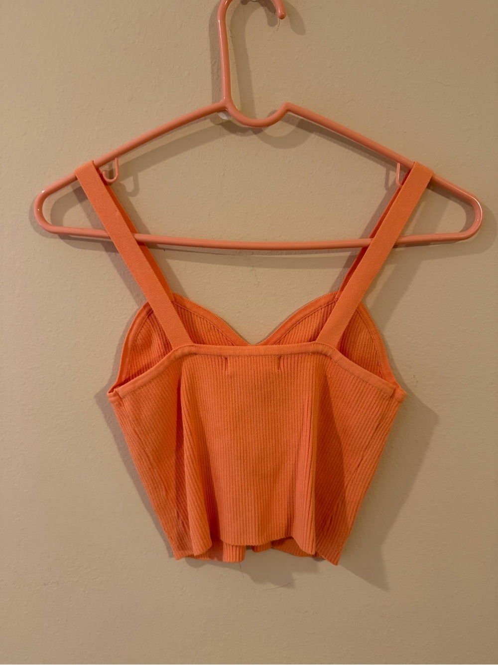 Altar'd State Coral Ribbed Sweetheart Tank - Picture 3 of 3